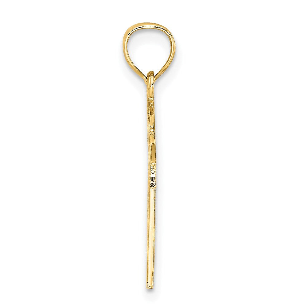 14K Gelbgold Swimmer in Rahmen Charm