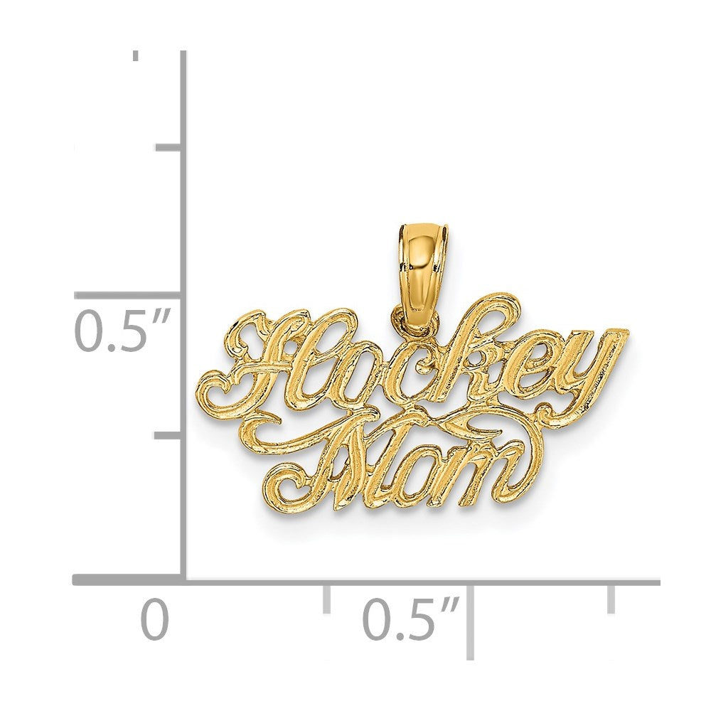 14K Gelbgold Hockey Mama Charm