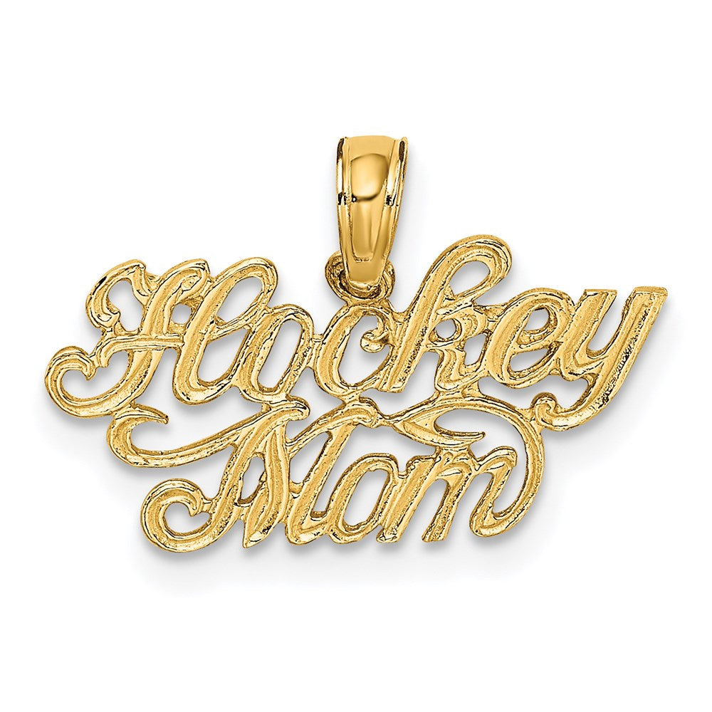 14K Gelbgold Hockey Mama Charm