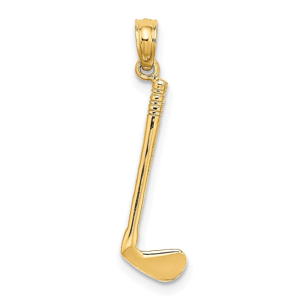 14K Gelbgold 3-d Club Charm