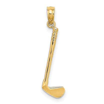 14K Gelbgold 3-d Club Charm