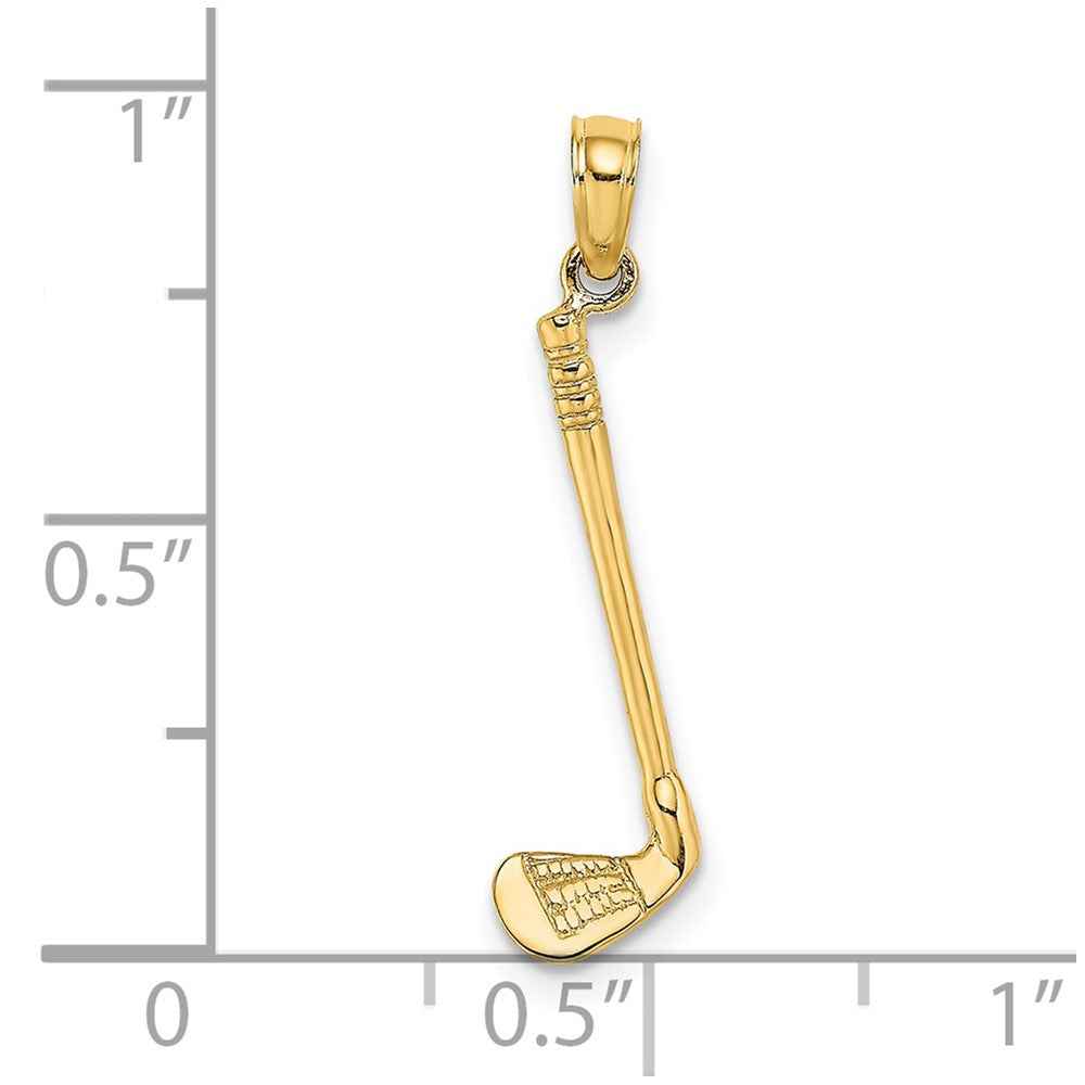 14K Gelbgold 3-d Club Charm