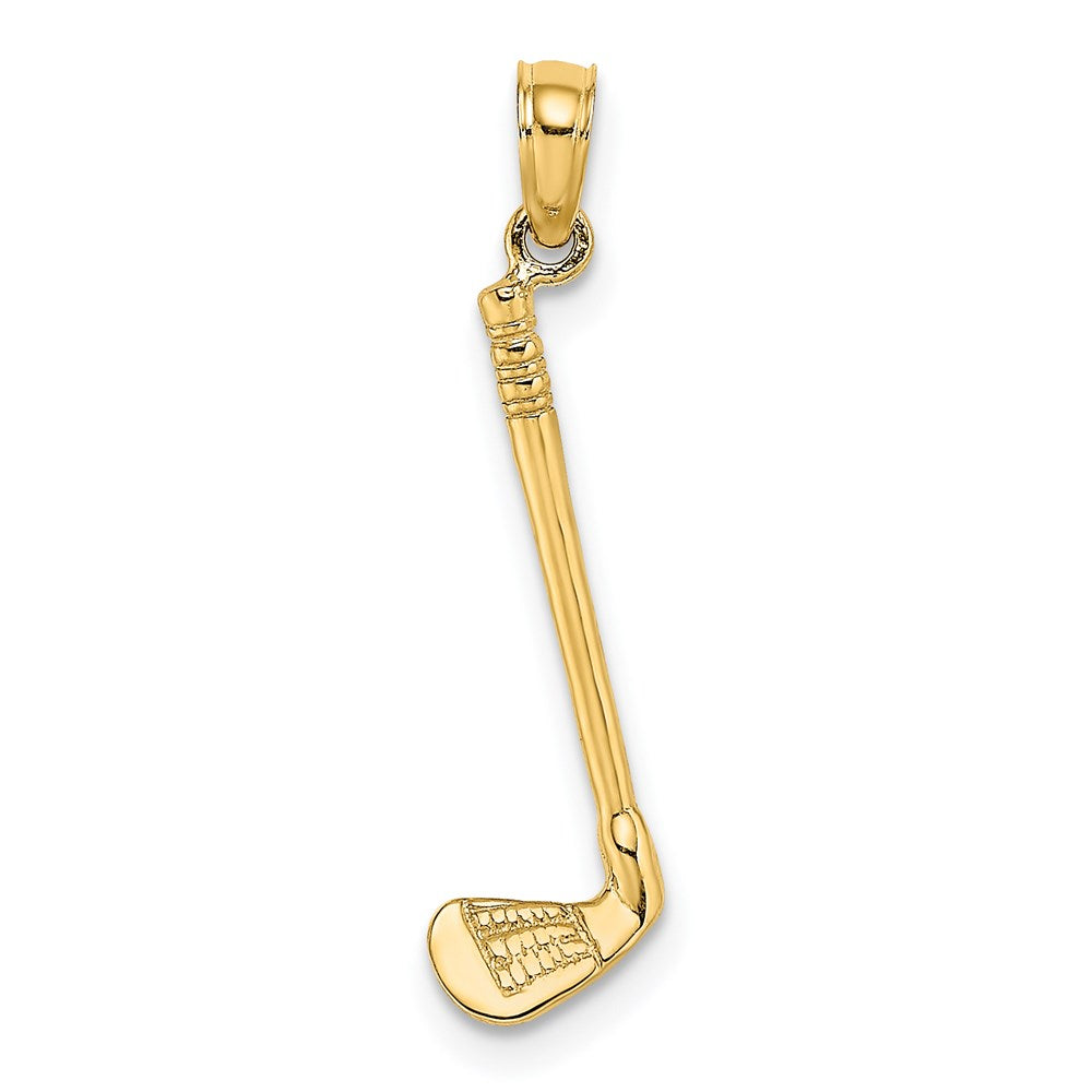 14K Gelbgold 3-d Club Charm