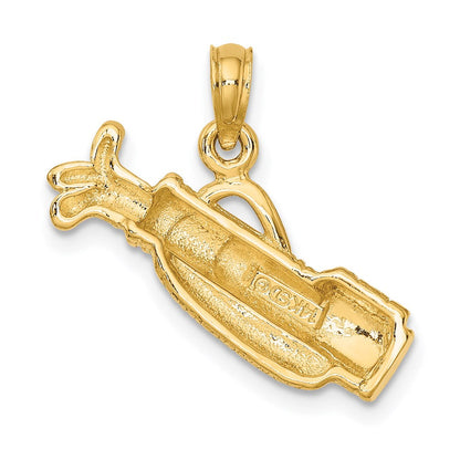 14K Gelbgold Golftaschen-Charm