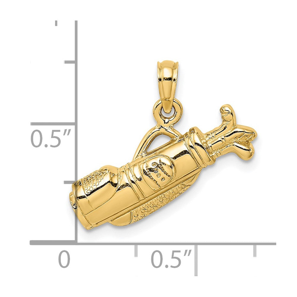 14K Gelbgold Golftaschen-Charm
