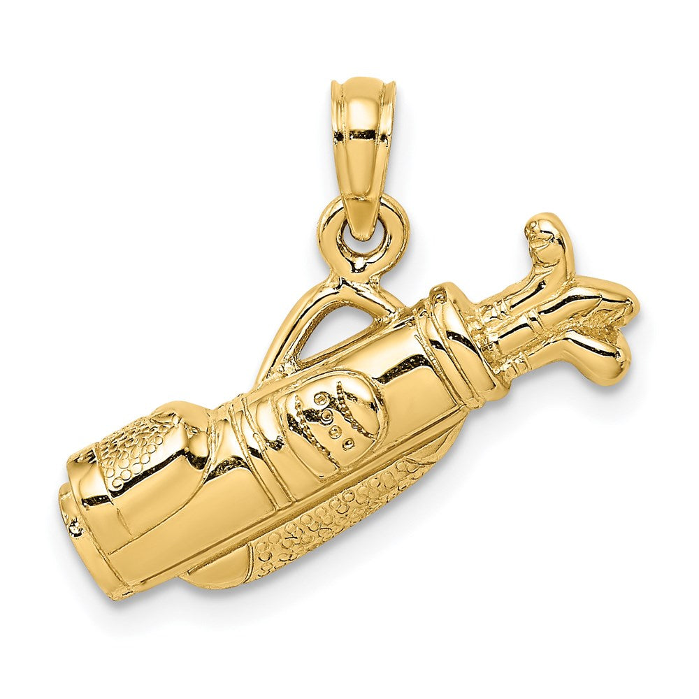 14K Gelbgold Golftaschen-Charm