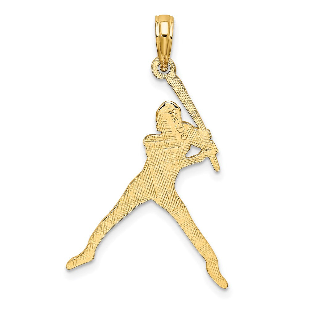 14K Gelbgold Baseball Batter Charm