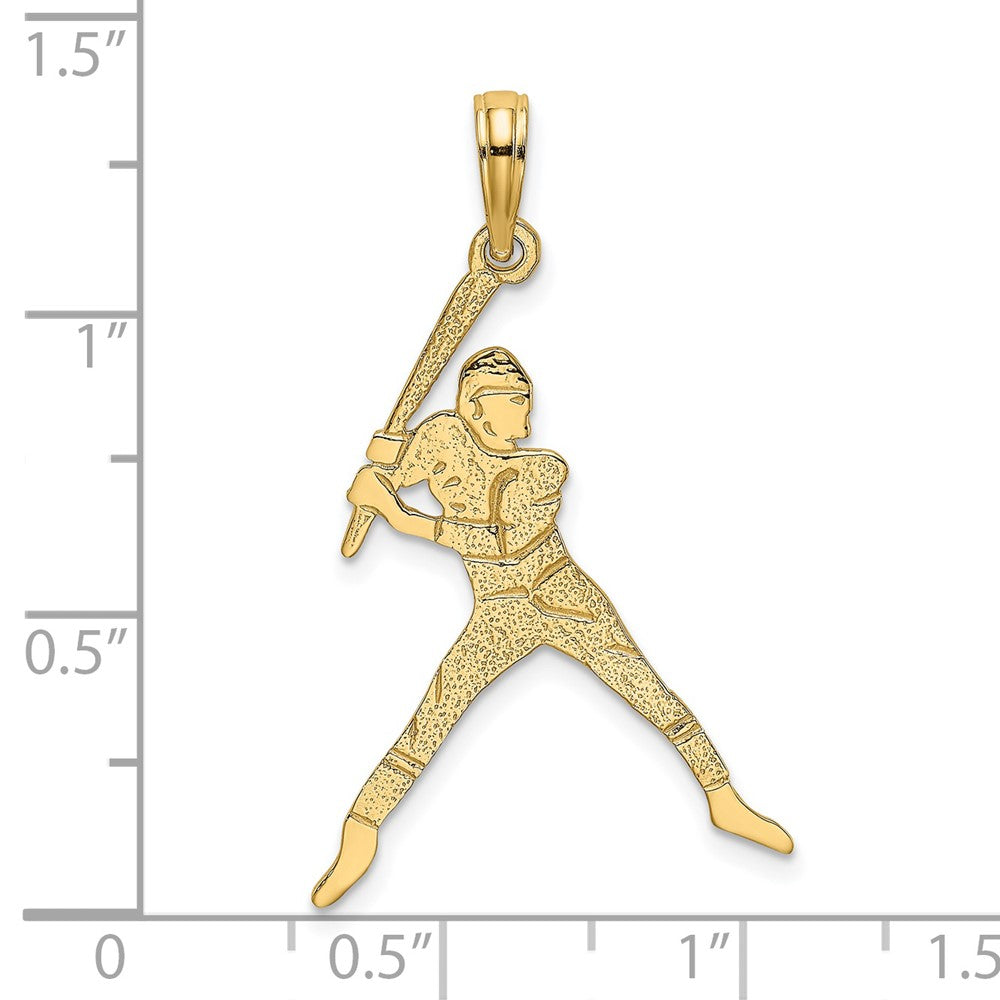 14K Gelbgold Baseball Batter Charm