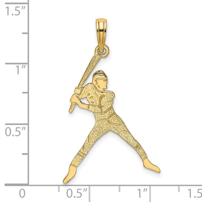 14K Gelbgold Baseball Batter Charm