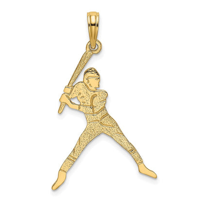 14K Gelbgold Baseball Batter Charm