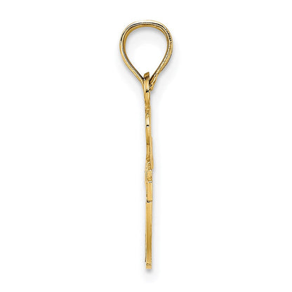 14K Gelbgold I Herz Football Charm