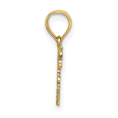 14K Gelbgold Poliert Daddys Little Mädchen Charm