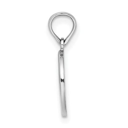 14K Weißgold Mini Fleur De Lis Charm