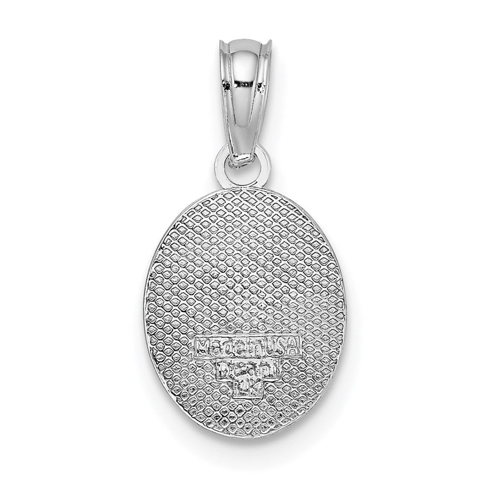 14K Weißgold Mini Fleur De Lis Charm