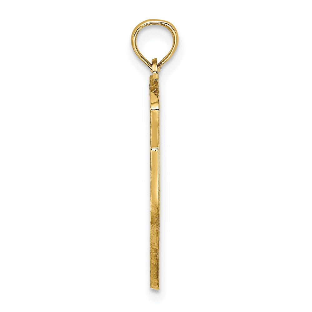 14K Gelbgold Hilton Kopf Karte Charm