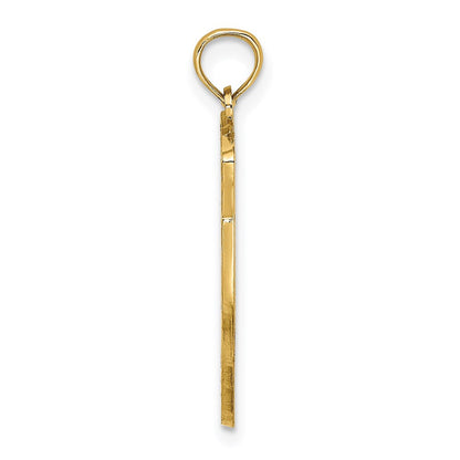 14K Gelbgold Hilton Kopf Karte Charm