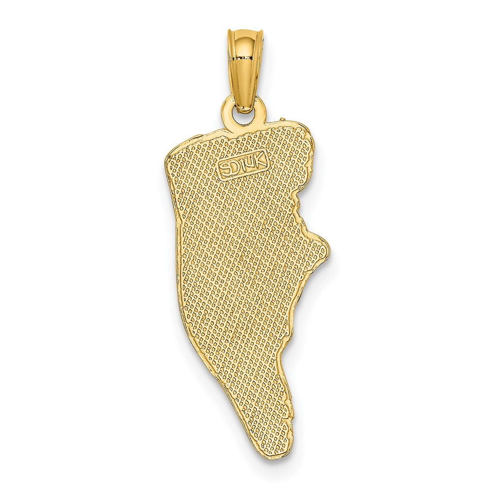 14K Gelbgold Hilton Kopf Karte Charm