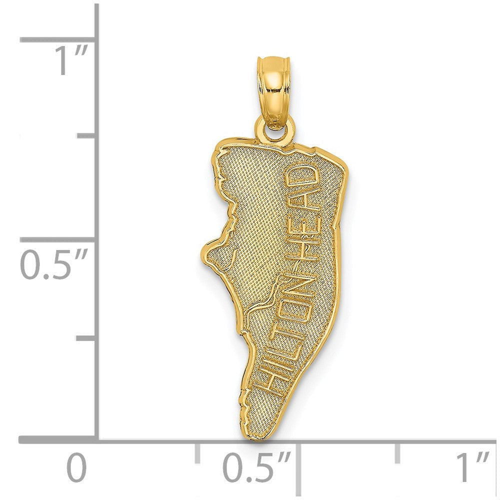 14K Gelbgold Hilton Kopf Karte Charm