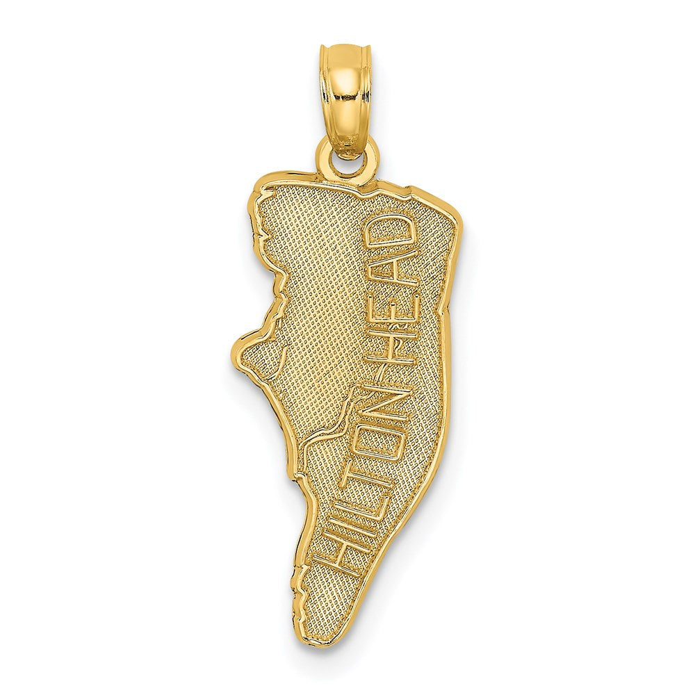 14K Gelbgold Hilton Kopf Karte Charm