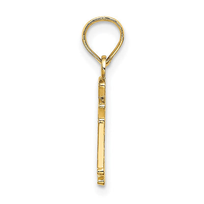 14K Gelbgold Poliert Sf Ankerkette Auto Charm