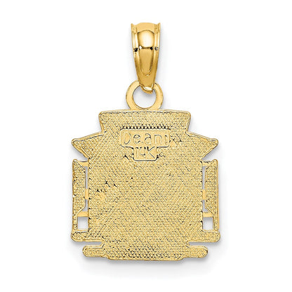 14K Gelbgold Poliert Sf Ankerkette Auto Charm