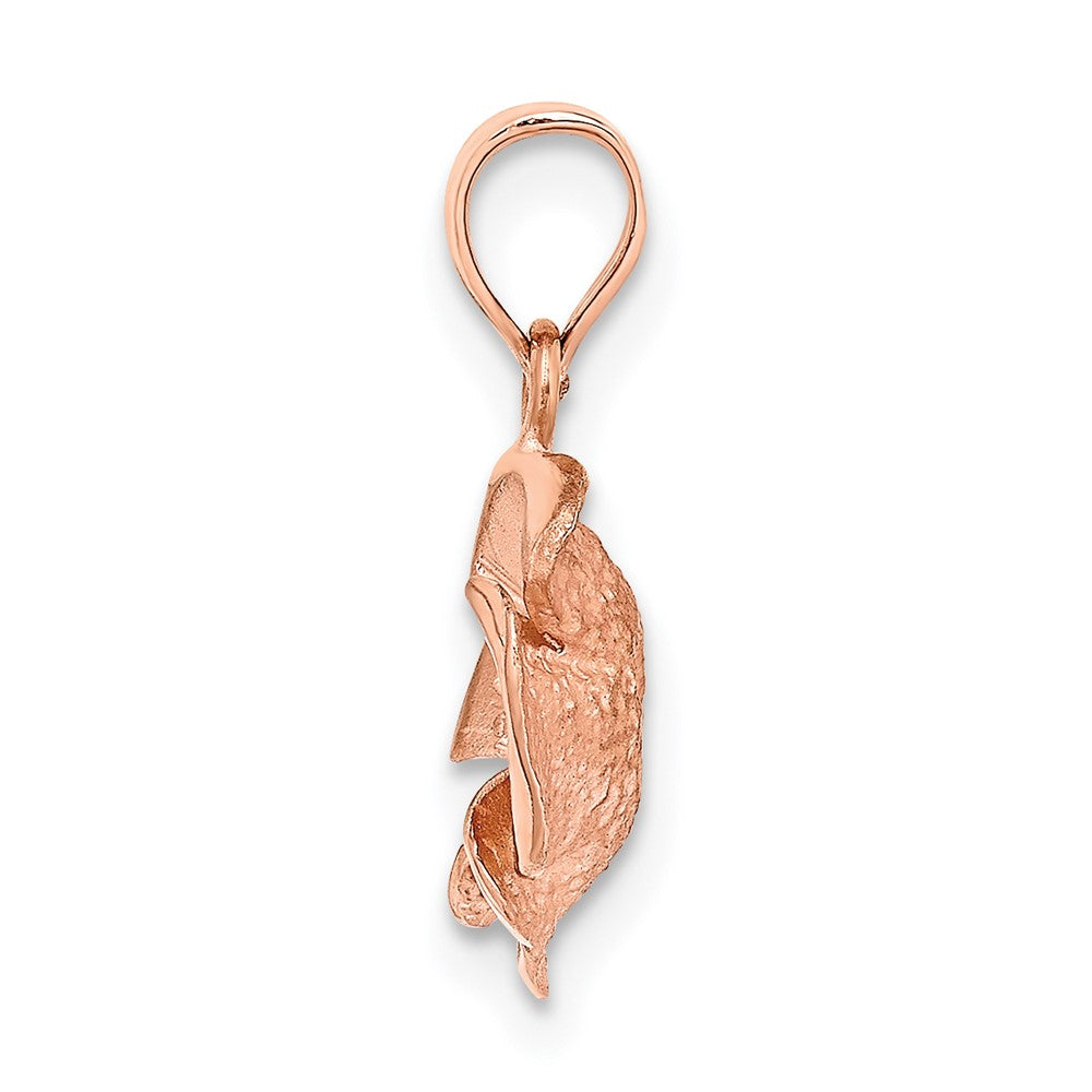 Anhänger mit Rosen-Motiv und Diamant, 14K Roségold