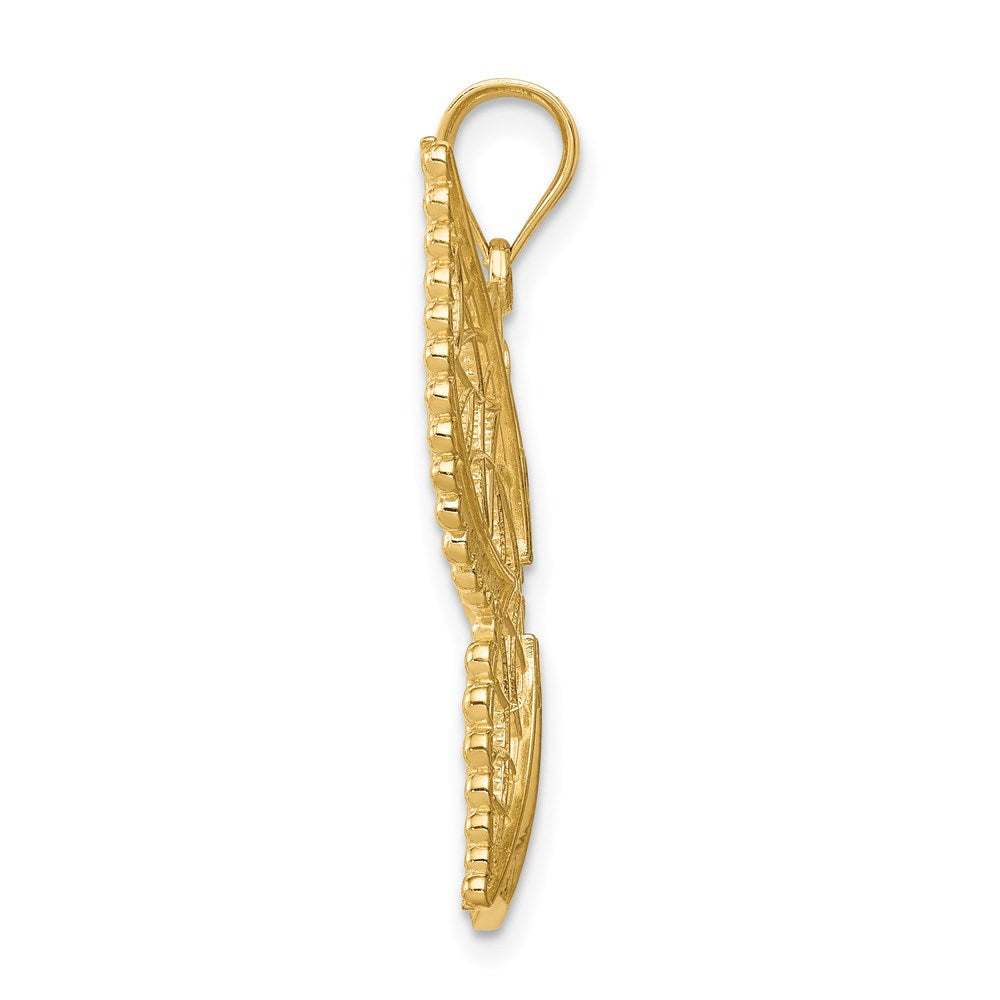 14K Gelbgold Polierter Schmetterling-Anhänger