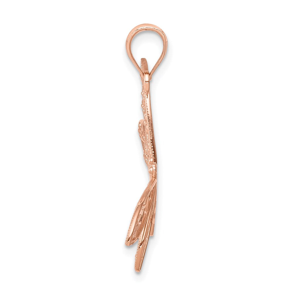 14K Roségold Filigran Libelle Anhänger