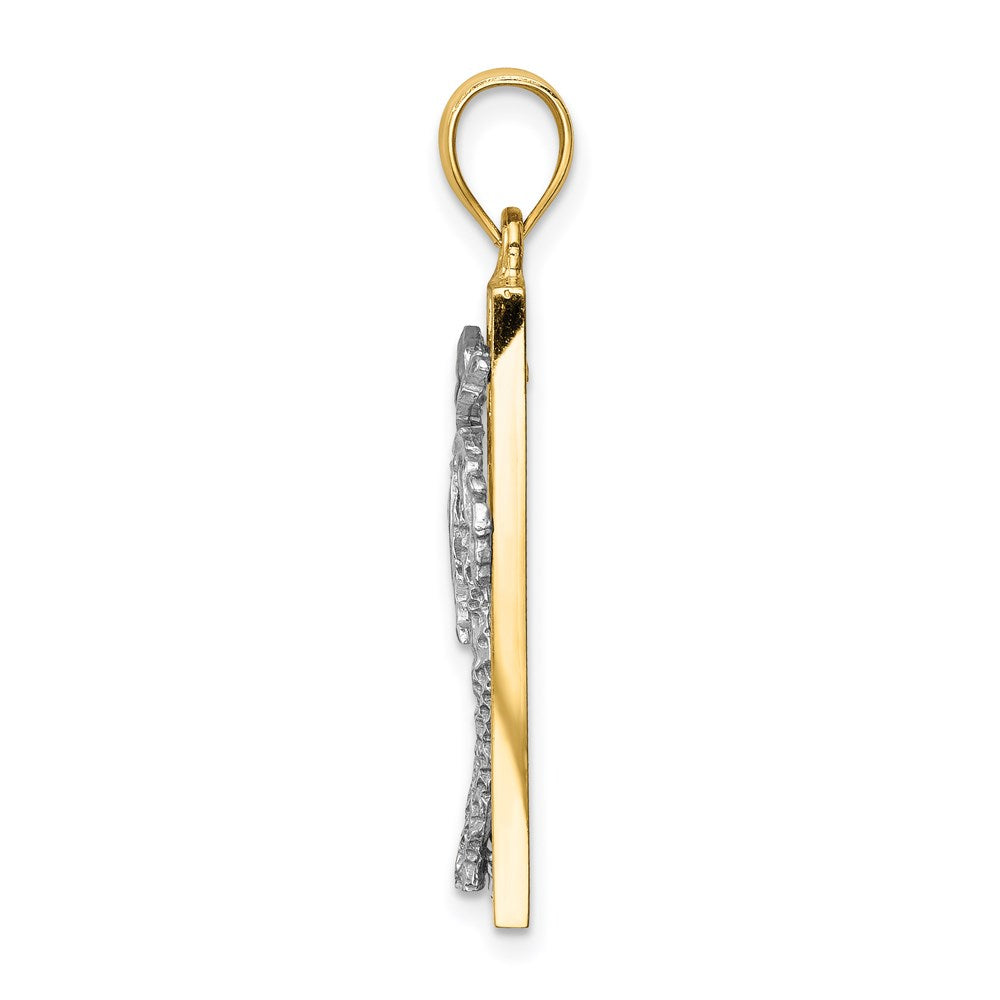 14K Bicolor Gold Palmenbaum-Anhänger