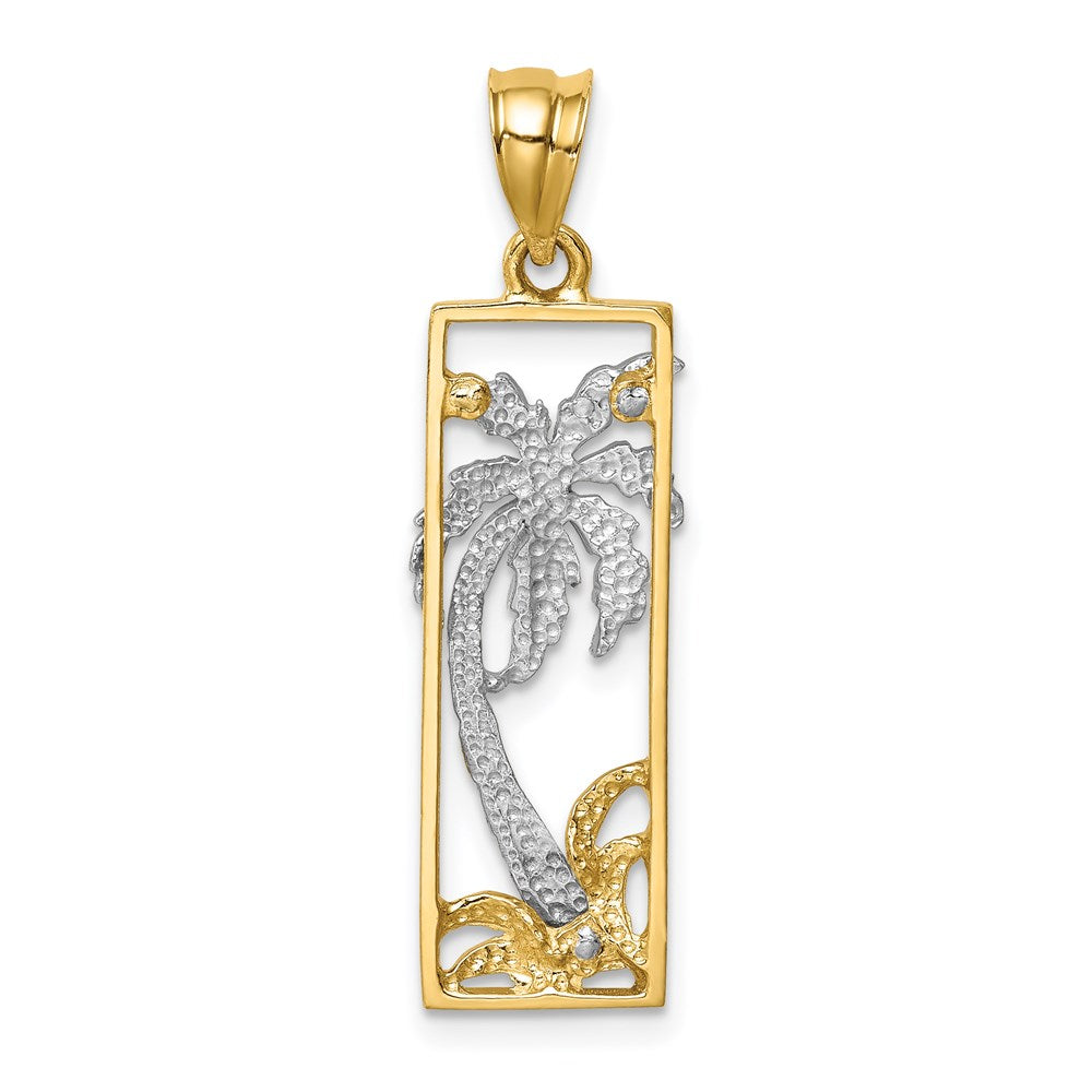 14K Bicolor Gold Palmenbaum-Anhänger