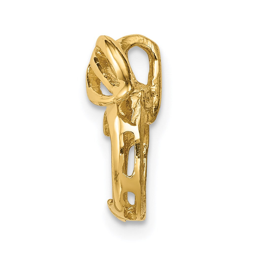 14K Gelbgold Poliert Ausgeschnitten Apple Kette Anhänger