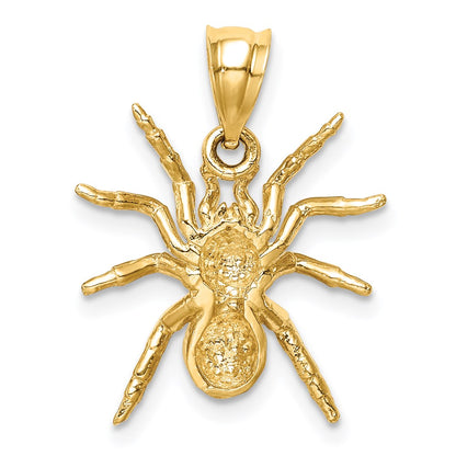 14K Gelbgold Polierter Spinnen-Anhänger