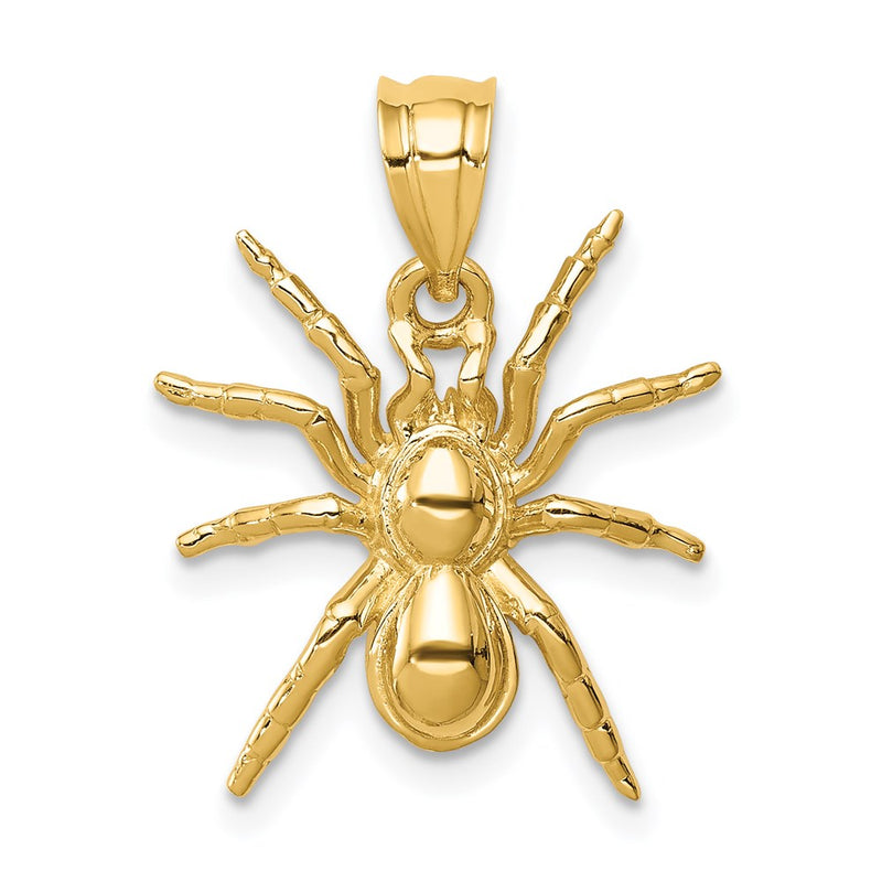 14K Gelbgold Polierter Spinnen-Anhänger