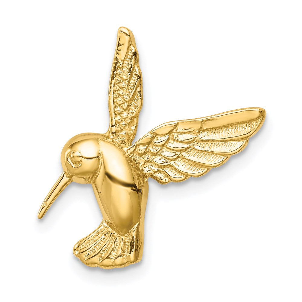 14K Gelbgold Poliert Hummingbird Kette Anhänger