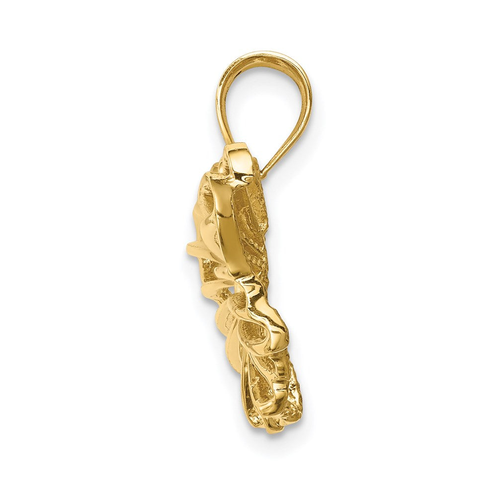 14K Gelbgold Polierter Schmetterling-Anhänger