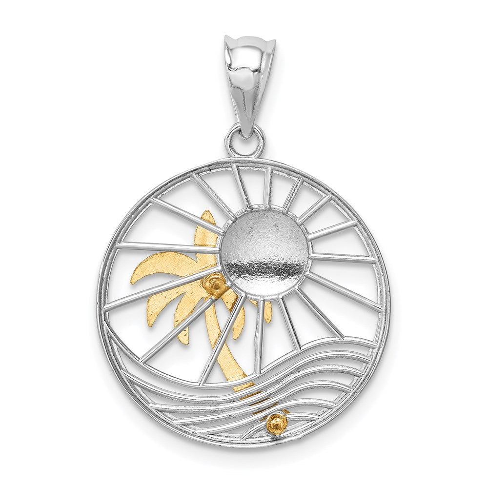 14K Bicolor Gold Anhänger "Sunset" poliert