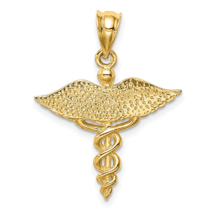 14K Gelbgold Polierter 3-D Medizin-Anhänger