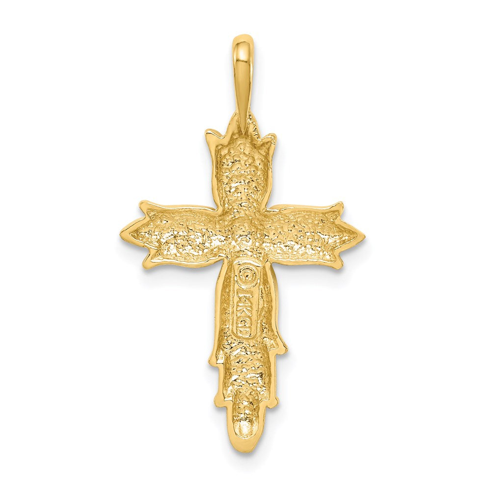 14K Gelbgold Poliertes Kreuz-Anhänger** Korrektur der Genus-Übereinstimmung: **14K Gelbgold Polierter Kreuz-Anhänger