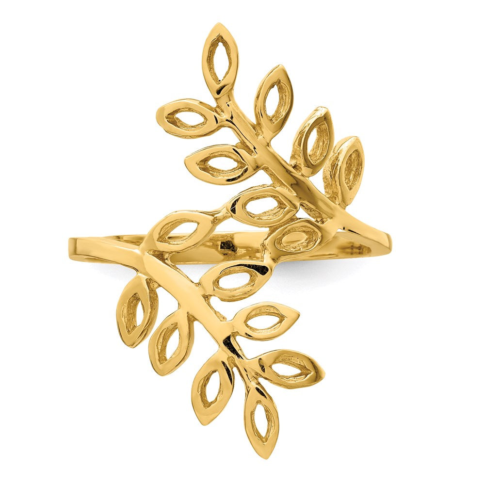 14K Gelbgold Blätter-Ring