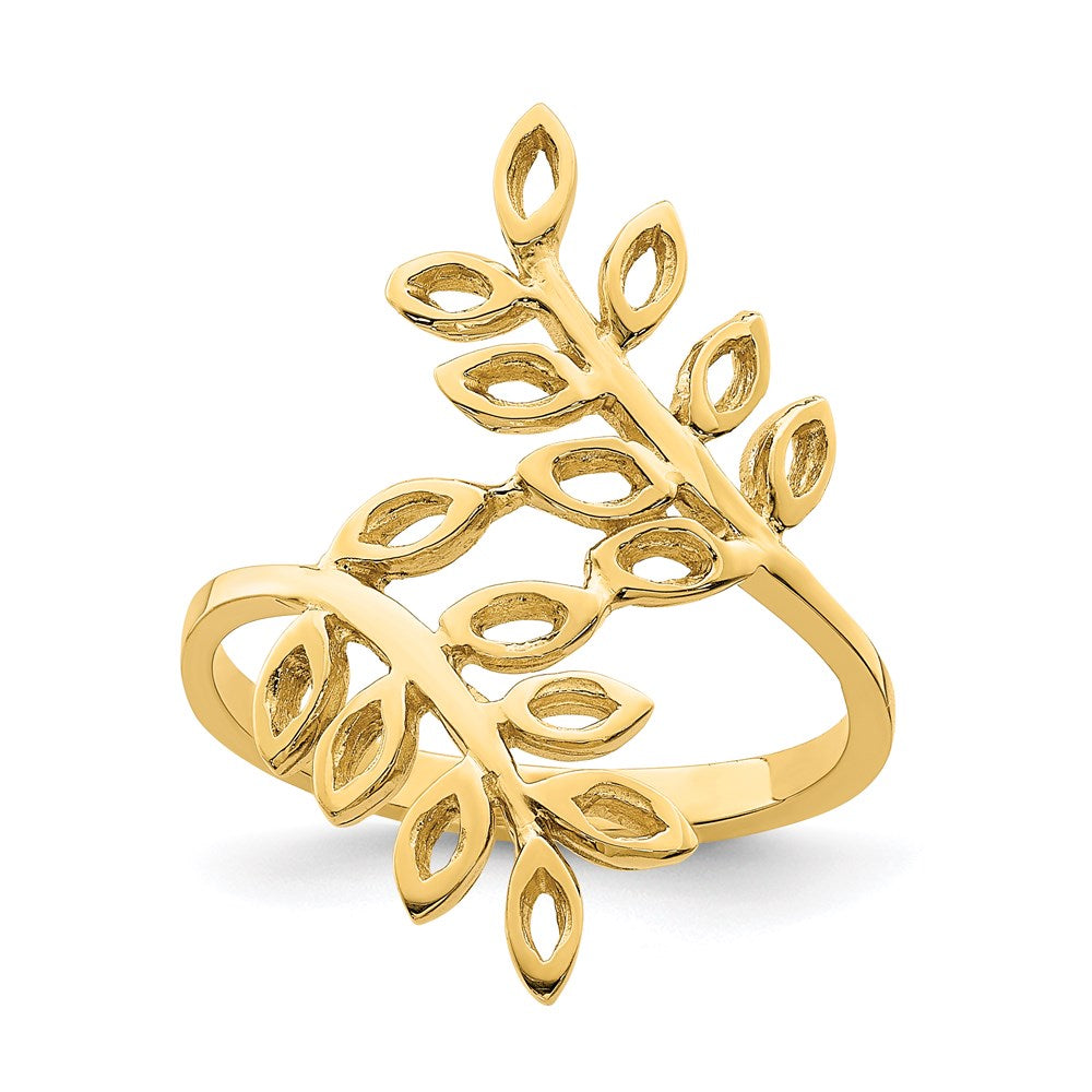 14K Gelbgold Blätter-Ring