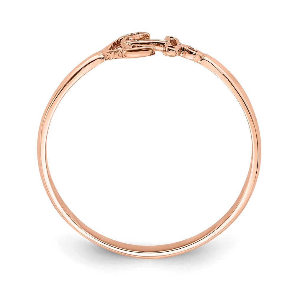 Anker-Ring aus 14K Roségold, poliert
