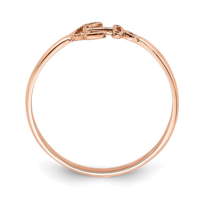 Anker-Ring aus 14K Roségold, poliert