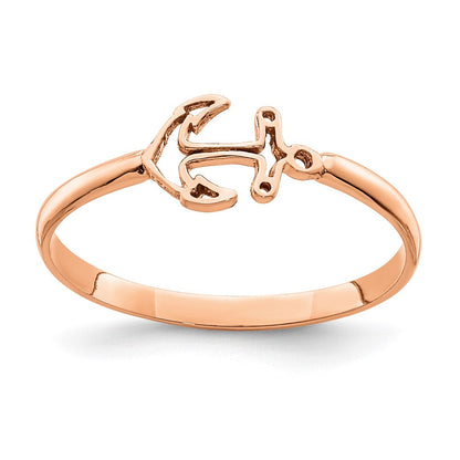 Anker-Ring aus 14K Roségold, poliert