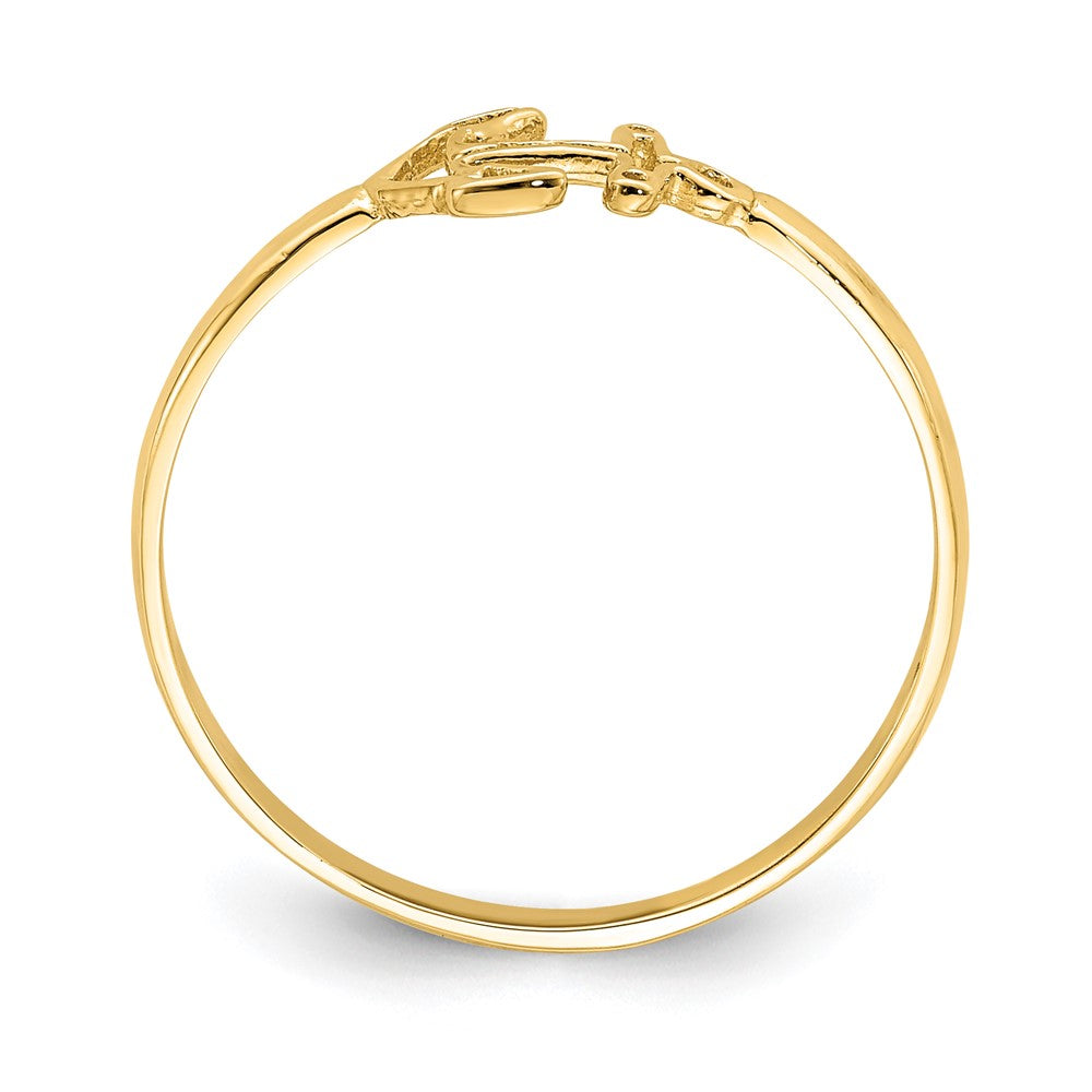 14K Gelbgold Ankerring, poliert
