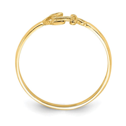 14K Gelbgold Ankerring, poliert
