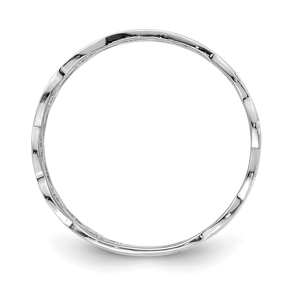 Ring aus 14K Weißgold, poliert, mit Flechtdesign