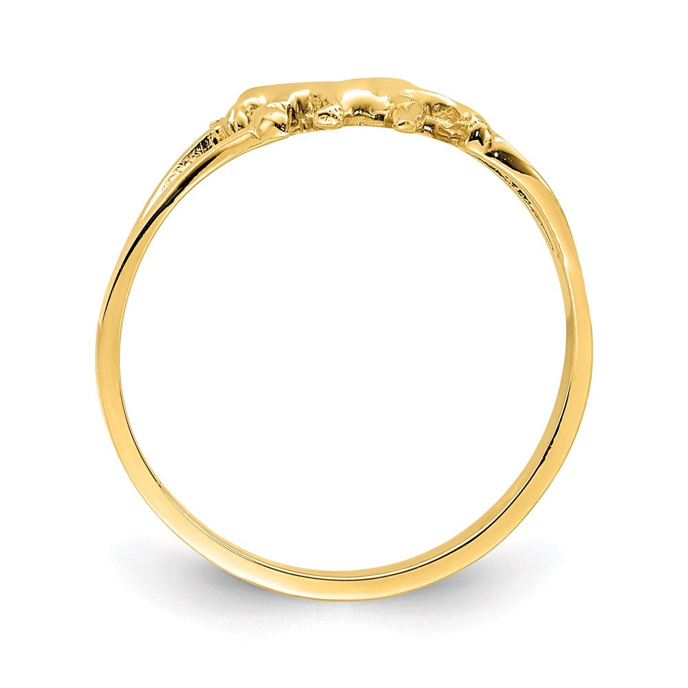 14K Gelbgold Polierter Einhorn-Ring