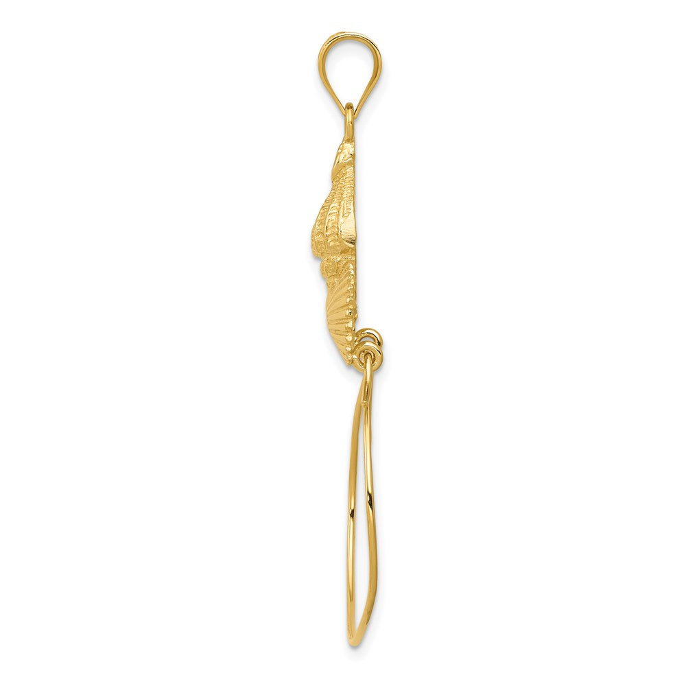14K Gelbgold Muschel-Charmhalter