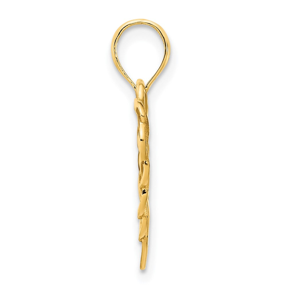 14K Gelbgold Fancy-Herz-Anhänger