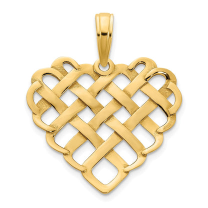 14K Gelbgold Fancy-Herz-Anhänger